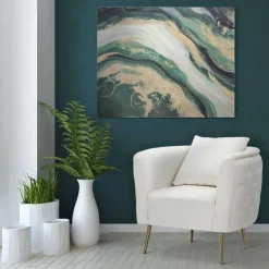 Fauteuil en tissu Bucarest 76 x 74 x 71 cm (Crème)