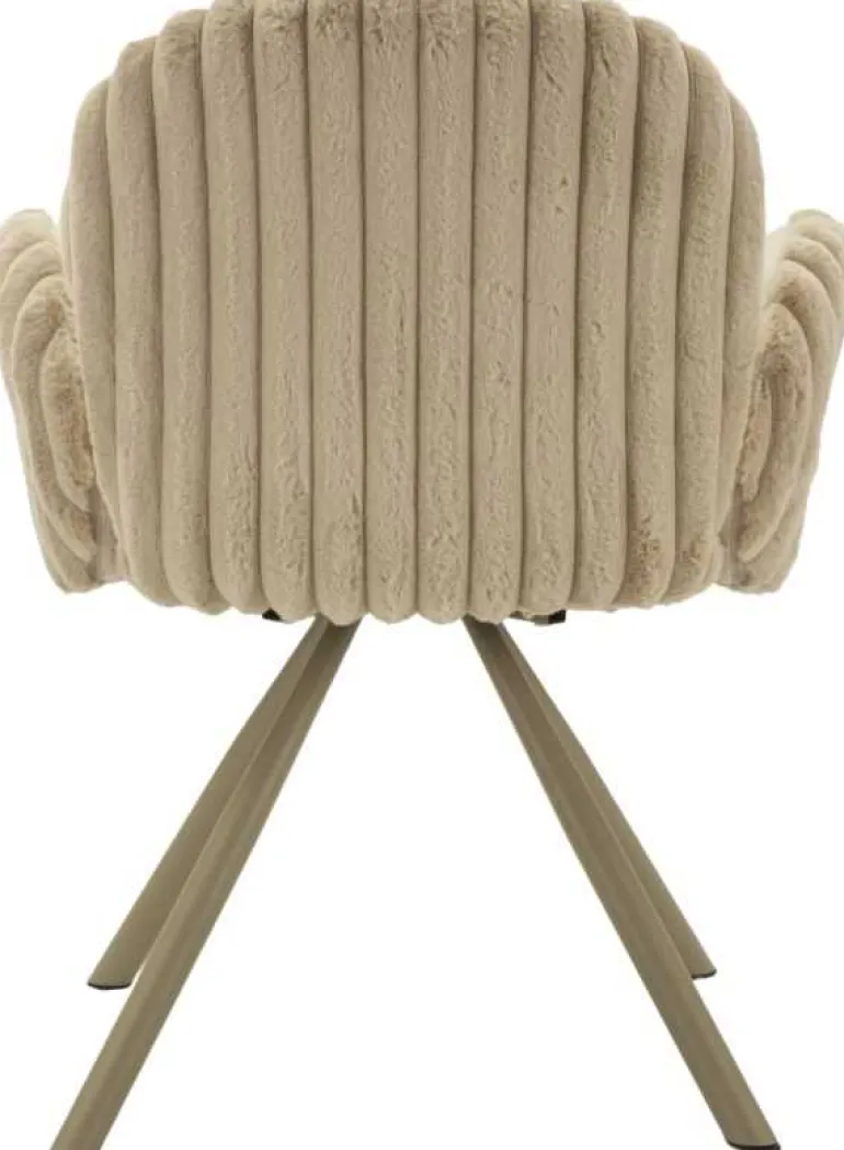 Fauteuil en tissu côtelé Stockholm (Lot de 2) (Crème)