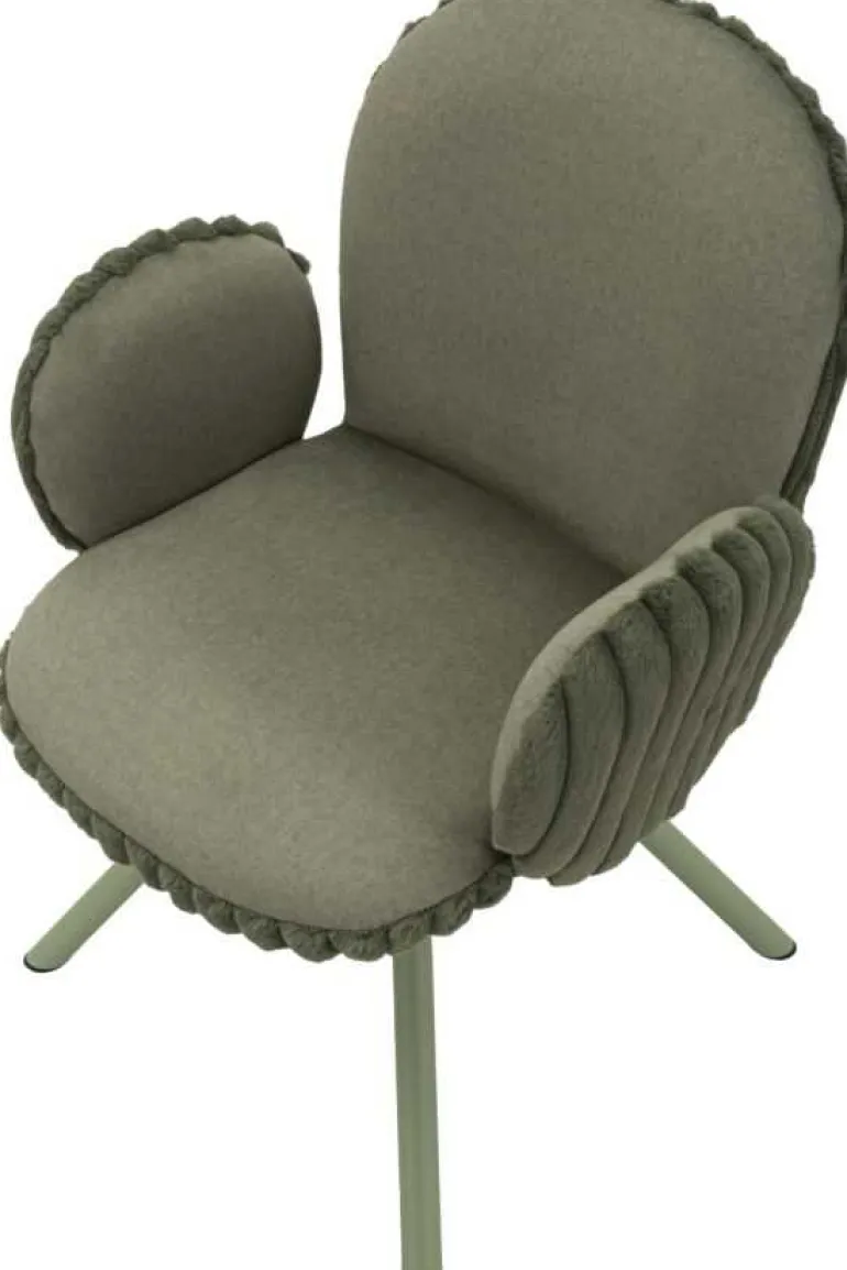 Fauteuil en tissu côtelé Stockholm (Lot de 2) (Vert)