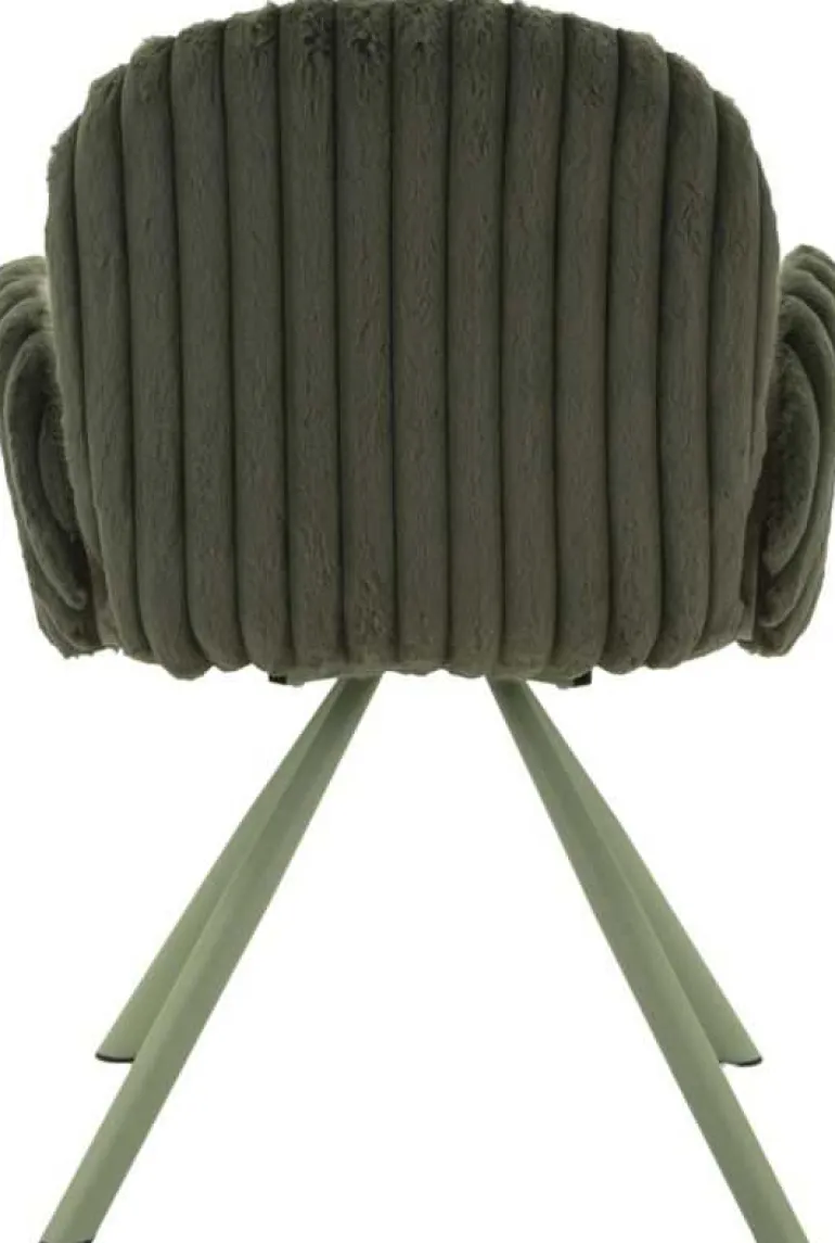 Fauteuil en tissu côtelé Stockholm (Lot de 2) (Vert)