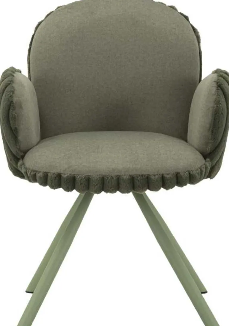 Fauteuil en tissu côtelé Stockholm (Lot de 2) (Vert)