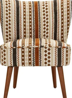 Fauteuil en tissu Ethnic 65 x 68 x 80 cm