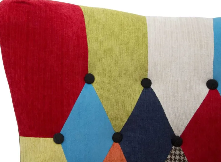 Fauteuil en tissu patchwork Imperial 73 x 79 x 106 cm
