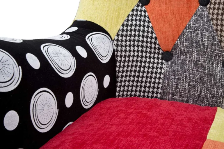 Fauteuil en tissu patchwork Imperial 73 x 79 x 106 cm