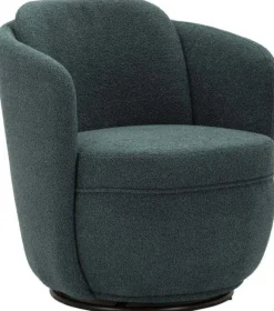 Fauteuil en tissu Torino 70 x 72 x 75 cm (Bleu vert)