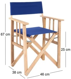 Fauteuil metteur en scène pour enfant (bleu)