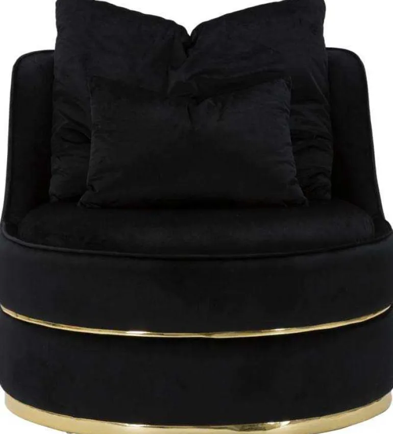 Fauteuil rond en tissu Paris 84 x 72 cm