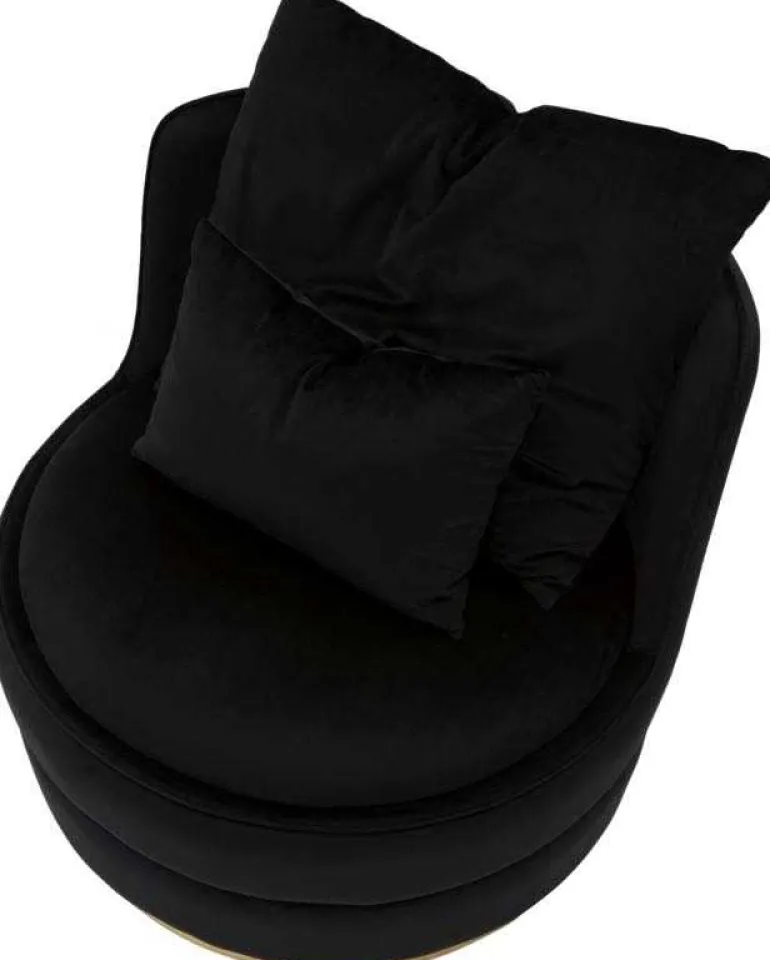 Fauteuil rond en tissu Paris 84 x 72 cm