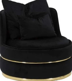 Fauteuil rond en tissu Paris 84 x 72 cm
