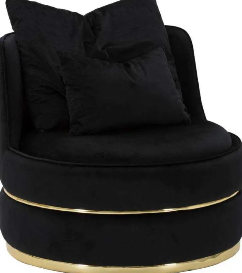 Fauteuil rond en tissu Paris 84 x 72 cm