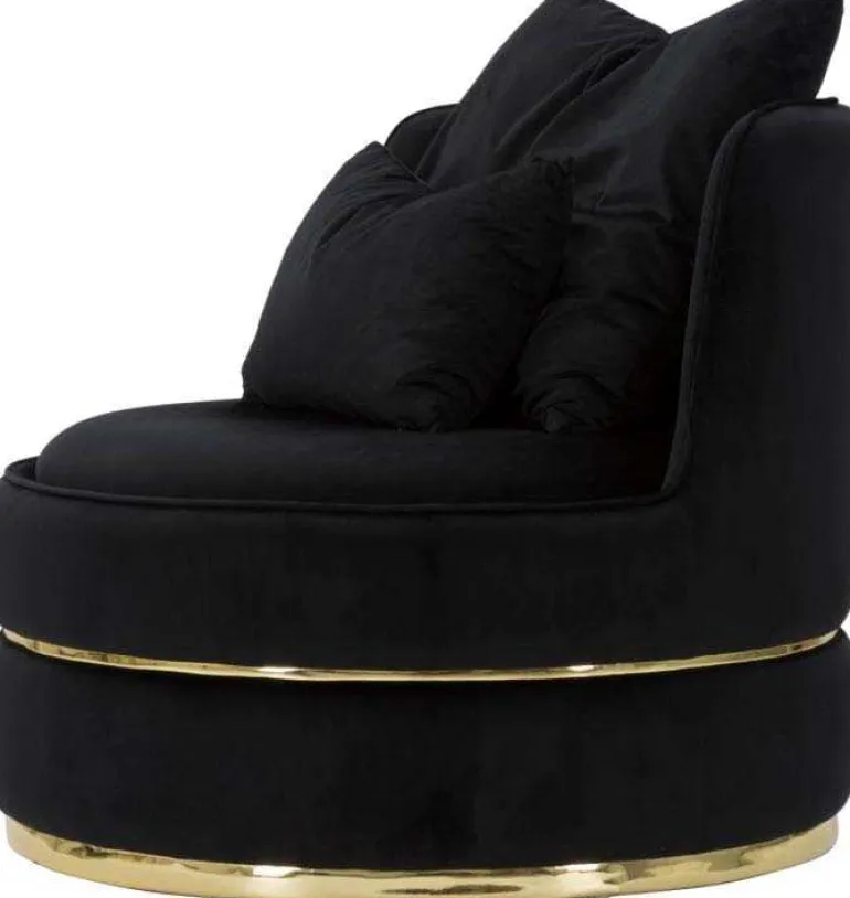 Fauteuil rond en tissu Paris 84 x 72 cm