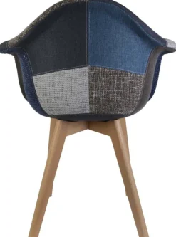 Fauteuil scandinave Patchwork (Lot de 2) (Bleu)
