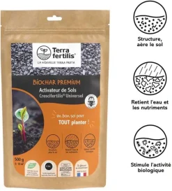 Fertilisant universel à base de biochar 500 gr