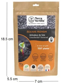 Fertilisant universel à base de biochar 500 gr