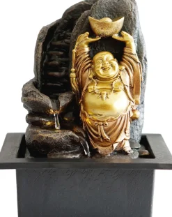 Fontaine d"intérieur en résine bouddha rieur