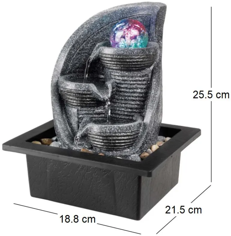 Fontaine en polyrésine avec LED Bauble (Modèle 2)