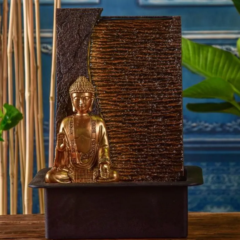 Fontaine en résine avec bouddha Jati