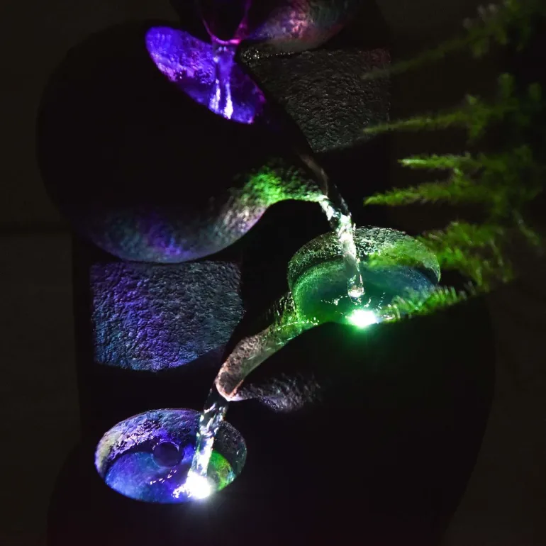 Fontaine zen en résine avec LED Luba