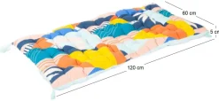 Futon en coton 120 x 60 x 5 cm