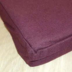 Galette de chaise en coton 40 cm (Aubergine)