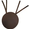 Galette de chaise ronde en coton 40 cm (Chocolat)