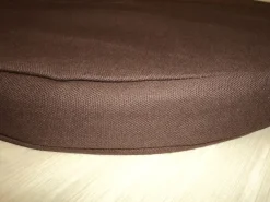 Galette de chaise ronde en coton 40 cm (Chocolat)