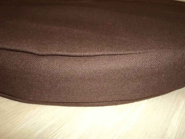 Galette de chaise ronde en coton 40 cm (Chocolat)