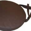 Galette de chaise ronde en coton 40 cm (Lot de 2) (Chocolat)
