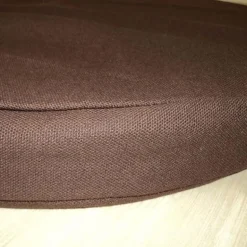 Galette de chaise ronde en coton 40 cm (Lot de 2) (Chocolat)