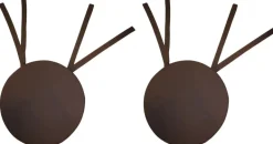 Galette de chaise ronde en coton 40 cm (Lot de 2) (Chocolat)