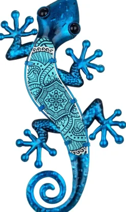 Gecko décoratif en métal et verre Arabesque