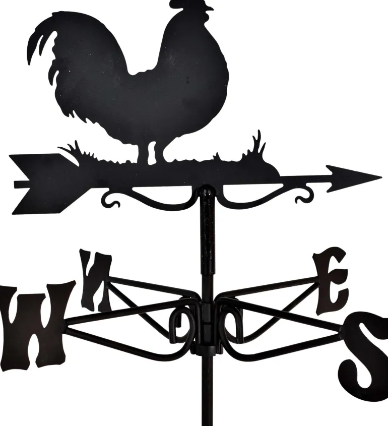 Girouette en acier noir (Coq)