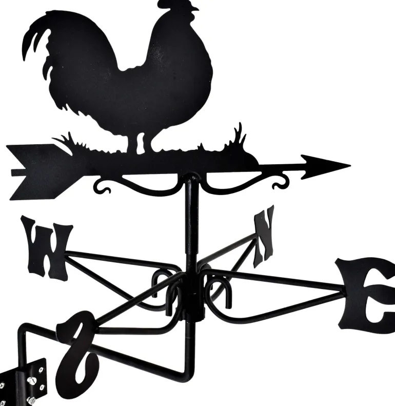 Girouette en acier noir (Coq)