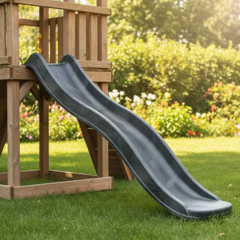 Glissière de toboggan avec vague en PEHD Tweeb 175cm (Anthracite)