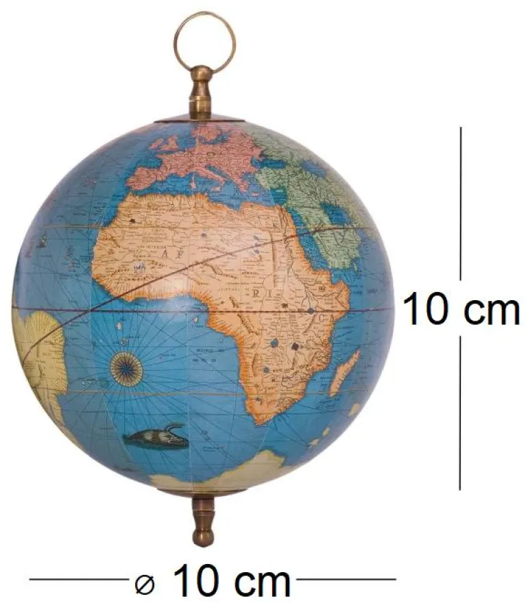 Globe terrestre à suspendre 10 cm