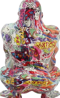 Gorille en résine Graffiti 20.5 x 19.5 x 30.5 cm