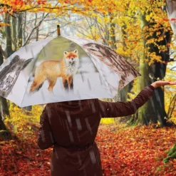 Grand parapluie bois et métal toile polyester (Hiver)