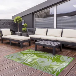 Grand tapis de jardin réversible 242,5 x 150 cm (Jungle)