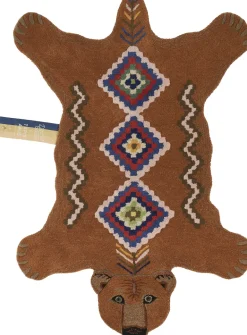Grand tapis en laine Ours (Marron)