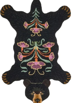Grand tapis en laine Ours (Noir)