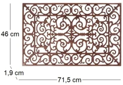 Gratte-pieds paillasson grille en fonte (Rectangle)