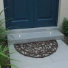 Gratte-pieds paillasson grille en fonte (Demi-cercle)
