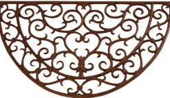 Gratte-pieds paillasson grille en fonte (Demi-cercle)