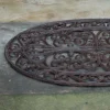 Gratte-pieds paillasson grille en fonte (Ovale)