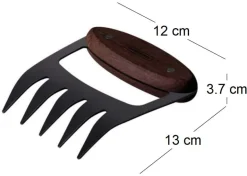 Griffe ours en inox et bois Churrasco