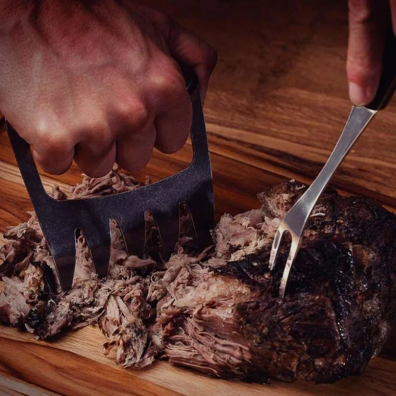 Griffe ours en inox et bois Churrasco