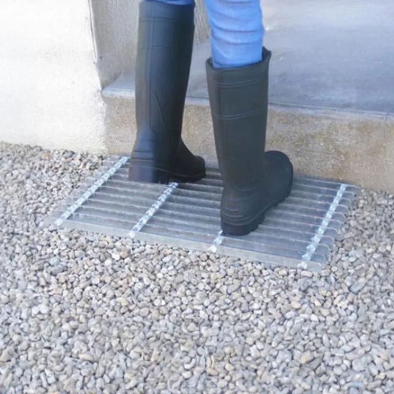 Grille gratte pieds en acier galvanisé (80 x 40 cm)