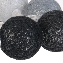 Guirlande lumineuse boules colorées 10 LED 1,92 m (Gris, Noir, Blanc)