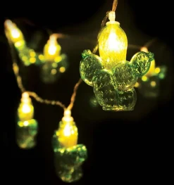 Guirlande lumineuse cactus 10 LED 165 cm