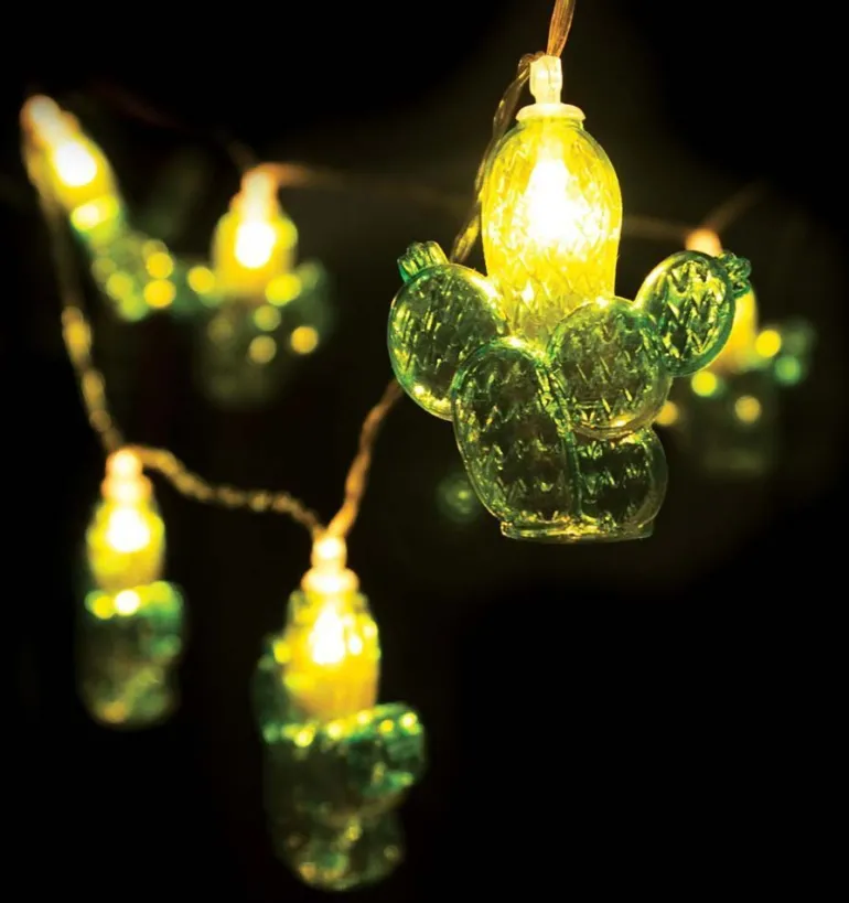 Guirlande lumineuse cactus 10 LED 165 cm